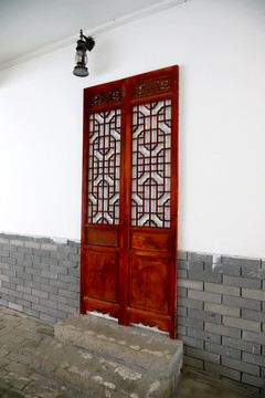 中式实木门背景墙
