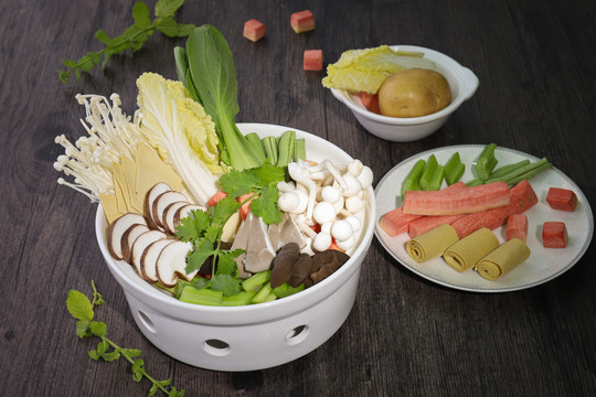 火锅蔬菜涮菜拼盘