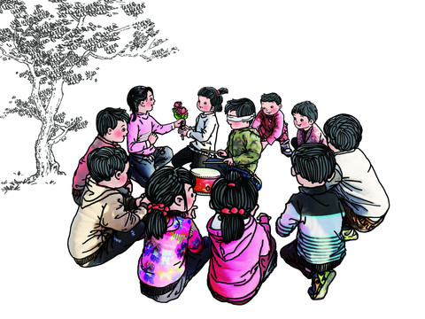 民間游戲擊鼓傳花