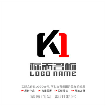 KQ字母QK标志科技logo