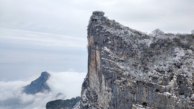 张家界天门山雾凇