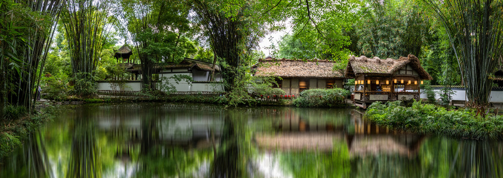 成都杜甫草堂背景