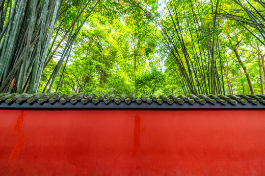 仿古红墙背景