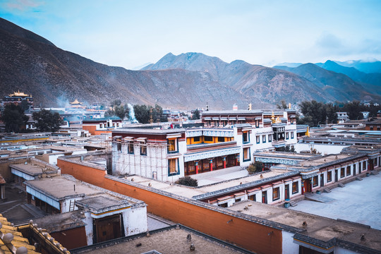 拉扑楞寺建筑鸟瞰图