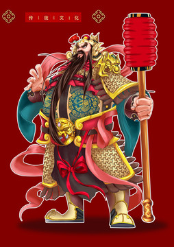 傳統(tǒng)文化提燈門神