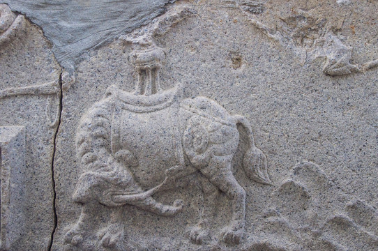 天后宫大象浮雕装饰古文物