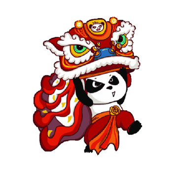 熊貓舞獅子