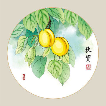 黄桃插画