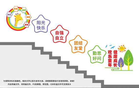 幼兒園樓梯文化墻