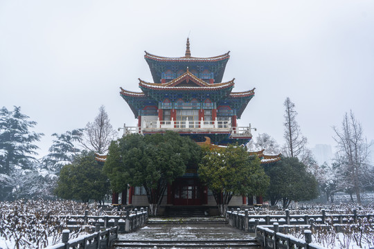 王城公园中式建筑沉香楼