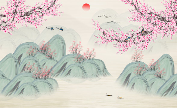 國畫梅花