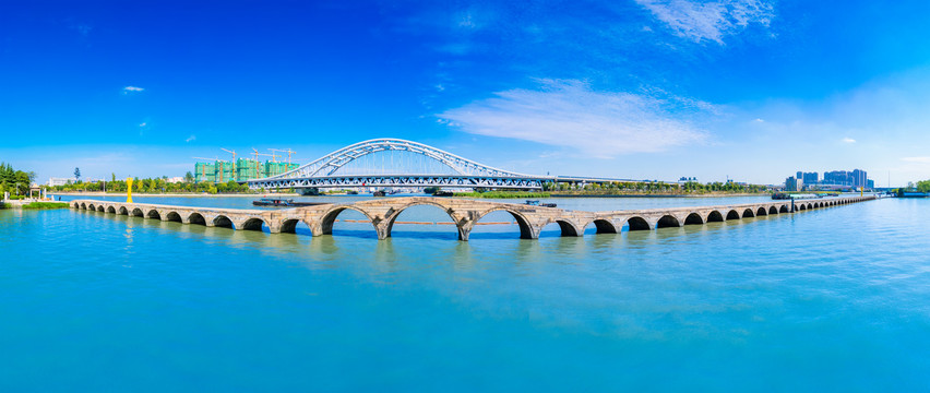 苏州宝带桥与斜港大桥环境