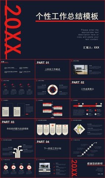 个性工作总结汇报PPT模板