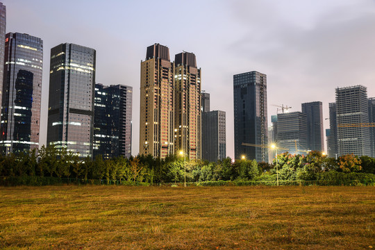 杭州钱江新城夜景