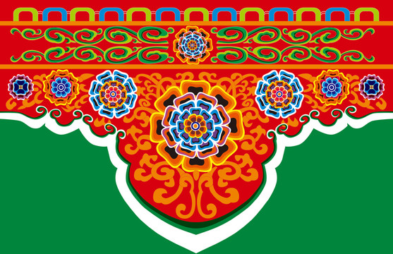 藏族藏文化花纹边框高清分层