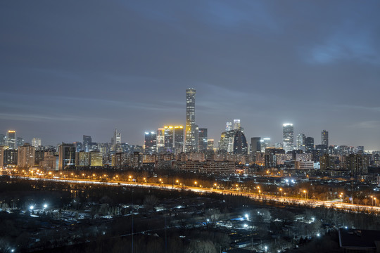 北京建筑群夜景