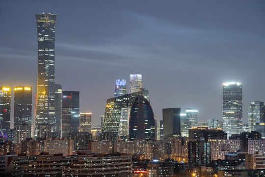 北京建筑群夜景