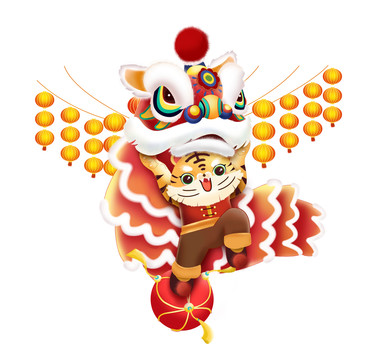 新年舞獅老虎
