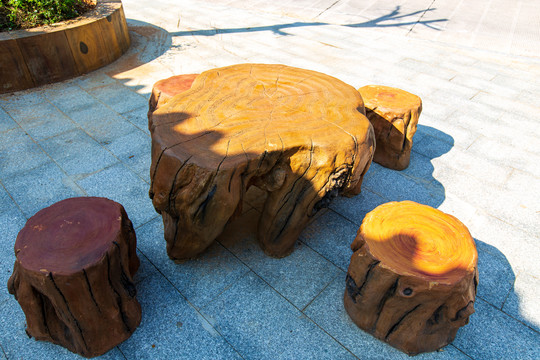 北帝山旅游风景区石桌石凳