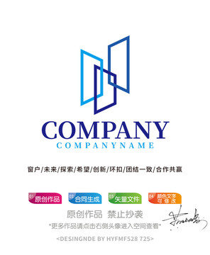 窗户logo标志设计商标