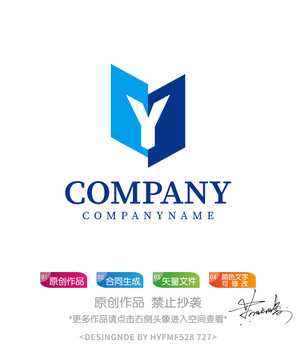 Y字母logo标志设计