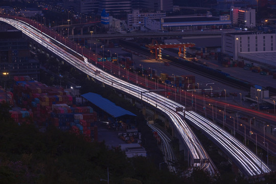 深圳盐田港夜景