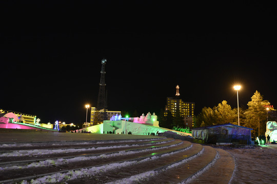 冰雪夜景