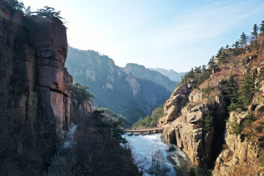 崂山冬季北九水冰瀑