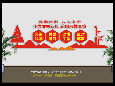 鏟除邪教文化墻