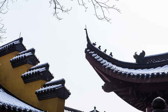 杭州永福寺雪霁