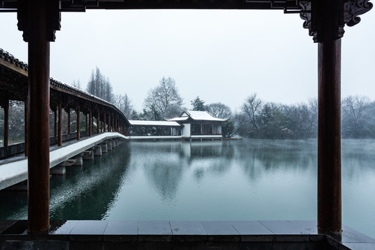 杭州浴鹄湾雪霁