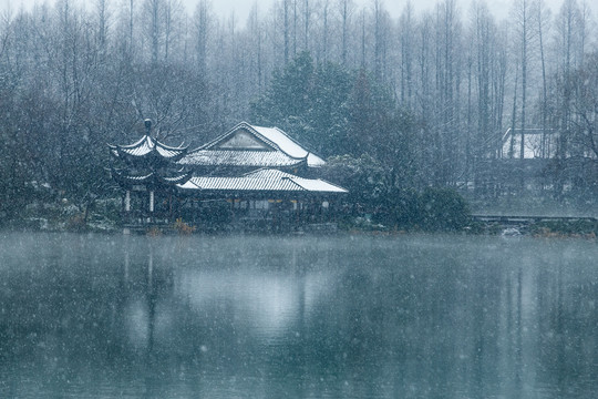 杭州浴鹄湾雪霁