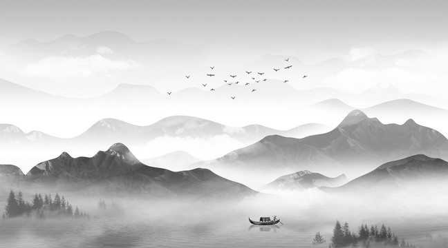 水墨山水畫