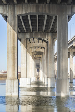 天津市滨海新区海河大桥桥洞