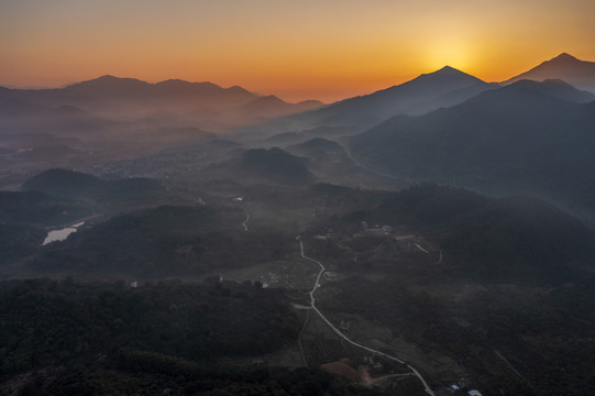 广州从化双凤山日出风光