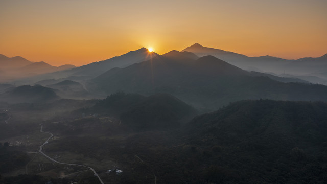 广州从化双凤山日出风光