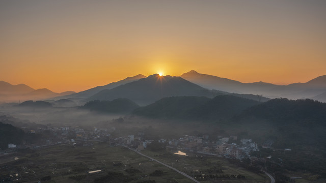 广州从化双凤山日出风光