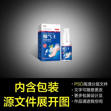 腳氣王抑菌噴劑展開圖
