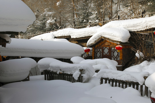 牡丹江雪乡雪房子东北旅游