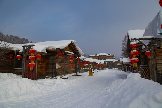 中国雪乡雪房子东北旅游雪景