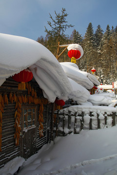 中国雪乡雪房子东北旅游