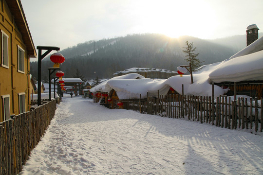 中国雪乡雪房子东北旅游