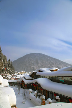 中国雪乡雪房子东北旅游雪景