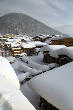 中国雪乡雪房子东北旅游雪景