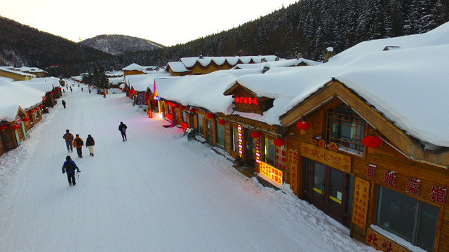 中国雪乡东北旅游雪景