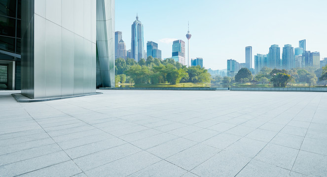 门外广场望见吉隆坡市景照