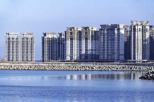 建设中的中国海南省海花岛风景