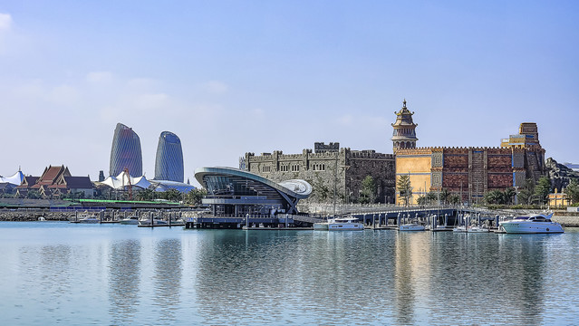 中国海南省海花岛建筑风景