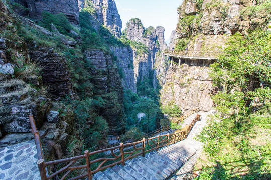 北帝山旅游风景区石桥山风光