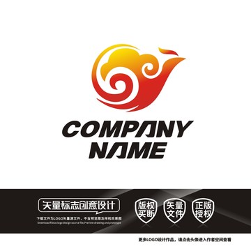 D字母凤凰传媒公司LOGO